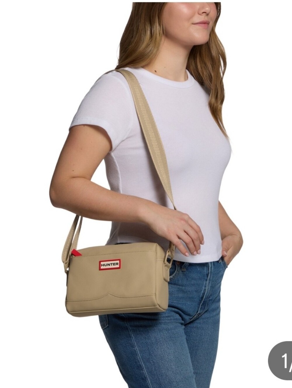 (6)Hunter Ladies Crossbody with Red Trim